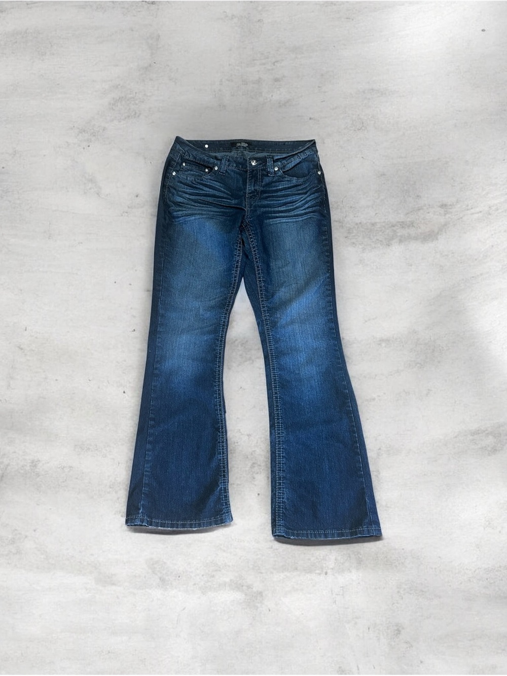 Royalty For Me Dark Blue Flare Jeans Size 8
